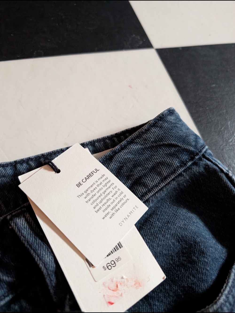 ✨ NWT ✨ Dynamite Dark Blue Wide-Leg High-Rise Jeans 12 X 31 - Picture 6 of 9